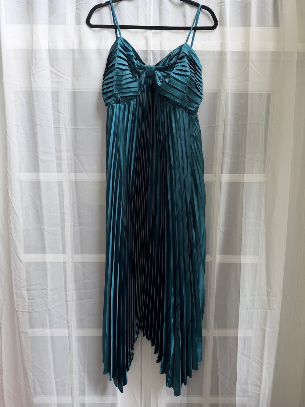 Petal & Pup Pleated Teal green Midi Dress